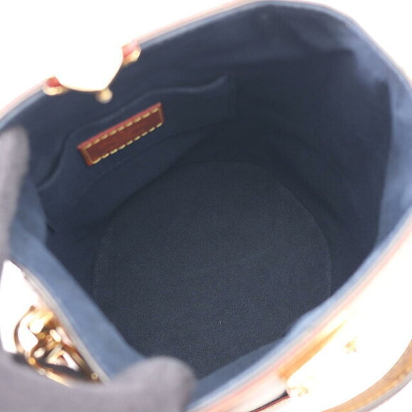 Louis Vuitton Monogram Reverse Leather Duffle Bag Navy Blue Brown - Picture 3 of 10